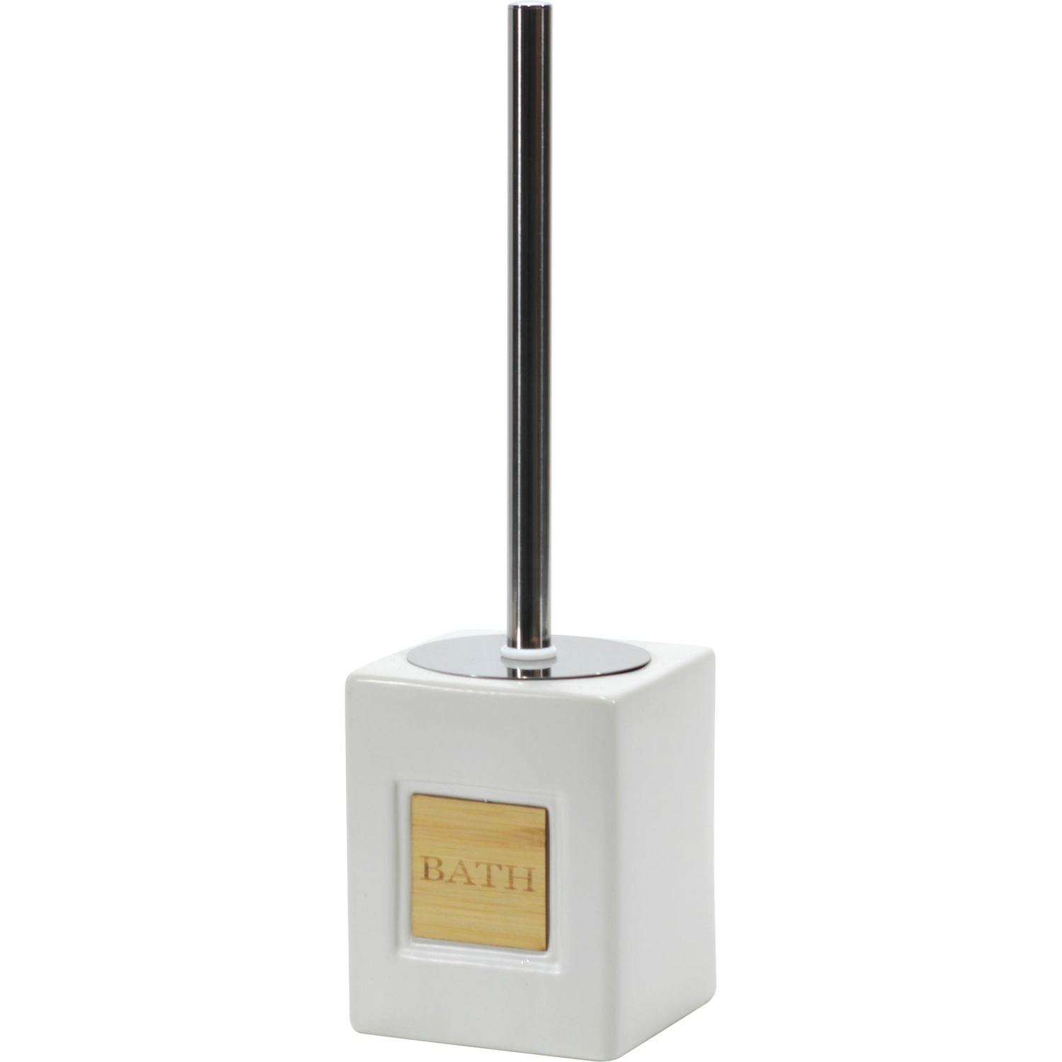 VESTIAMO CASA - Portascopino bianco e bamboo con scopino